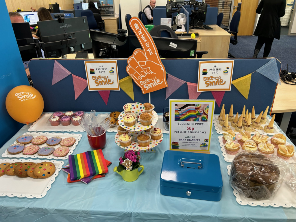 Table decorated with cakes